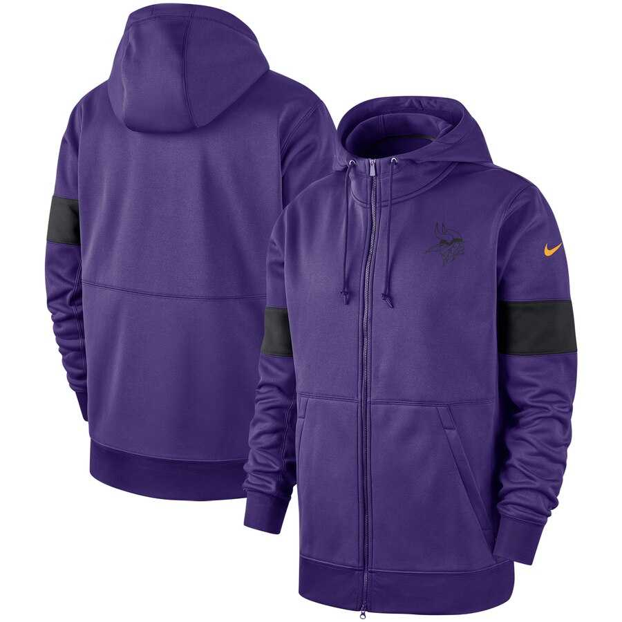 Minnesota Vikings Nike Sideline Performance Full Zip Hoodie Purple,We sell and wholesale Minnesota Vikings Nike Sideline Performance Full Zip Hoodie Purple on line form chian!